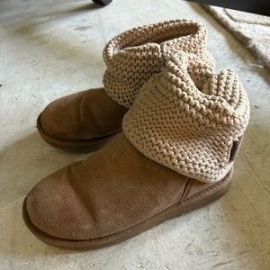Ugg booties with sweater cuffs